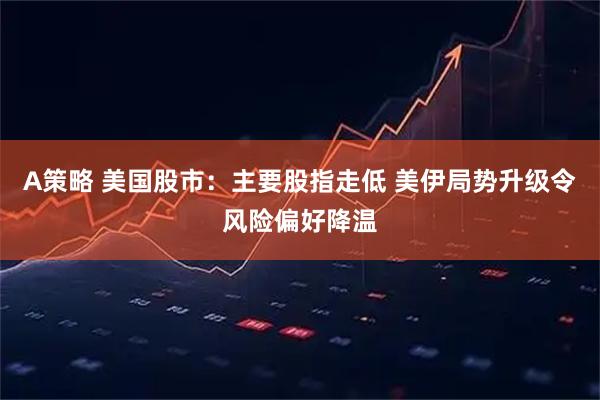 A策略 美国股市：主要股指走低 美伊局势升级令风险偏好降温