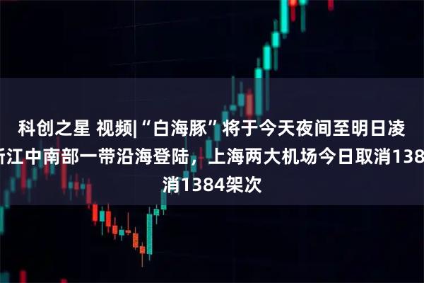 科创之星 视频|“白海豚”将于今天夜间至明日凌晨在浙江中南部一带沿海登陆，上海两大机场今日取消1384架次