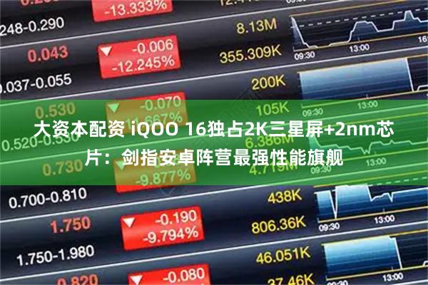 大资本配资 iQOO 16独占2K三星屏+2nm芯片：剑指安卓阵营最强性能旗舰